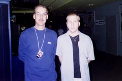 It's me and Rob Hubbard posing for a photograph at Assembly'02.