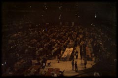 Party hall on Sunday afternoon.