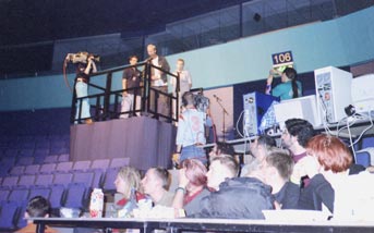 It's us collecting the animation competition's first prize.