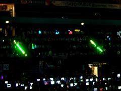 A nice little addition to this year were these big volume meters which were active during the song competitions. They were build into about 12 separate stairways which located between the grand stands.
